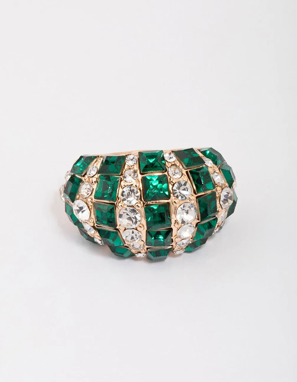 Gold Emerald Stripe Dazzling Ring sold by lovisa product image thumbnail 3