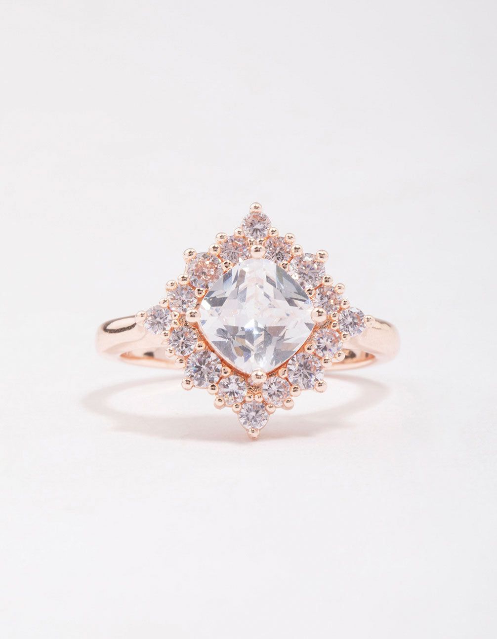 Rose Gold Cubic Zirconia Framed Square Ring sold by lovisa product image thumbnail 3