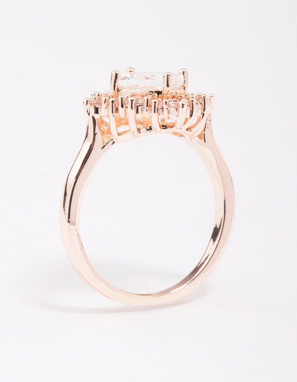 Rose Gold Cubic Zirconia Framed Square Ring sold by lovisa product image thumbnail 2
