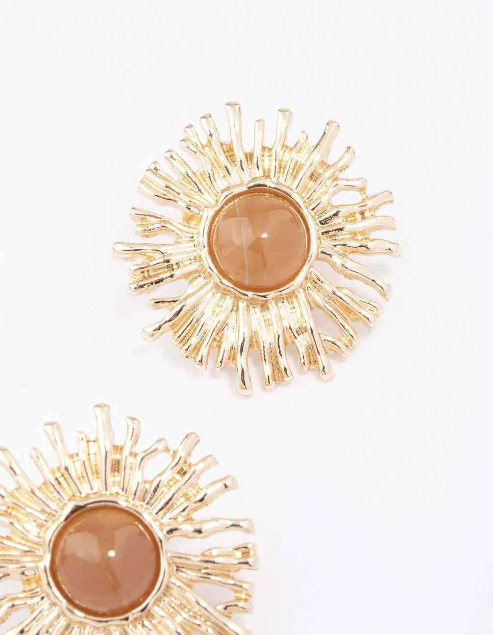 Gold Small Sun Stud Earrings sold by lovisa product image thumbnail 3