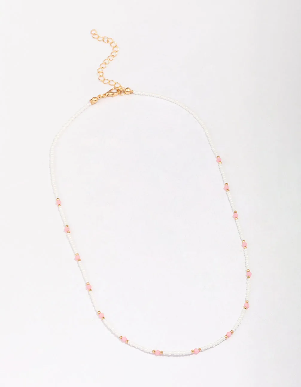 Gold Beaded Facet Chain Necklace sold by lovisa product image thumbnail 2