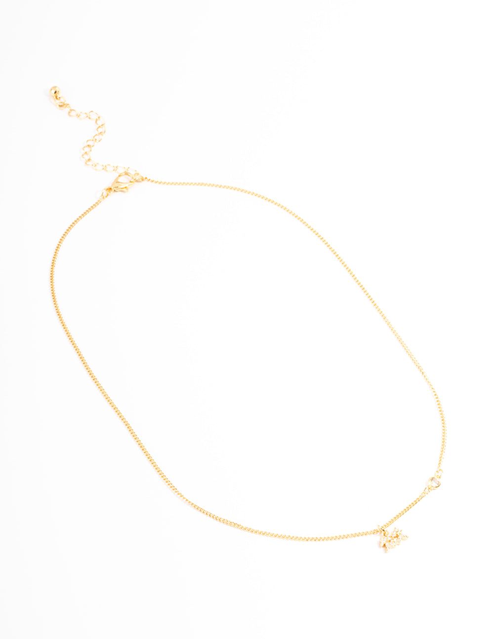 Gold Plated Aquarius Necklace with Cubic Zirconia Pendant sold by lovisa product image thumbnail 4