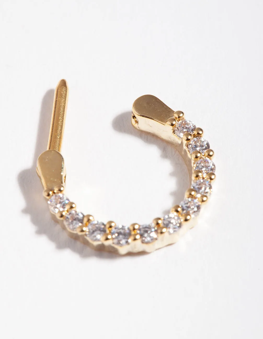 Gold Surgical Steel Cubic Zirconia Septum Clicker sold by lovisa product image thumbnail 3