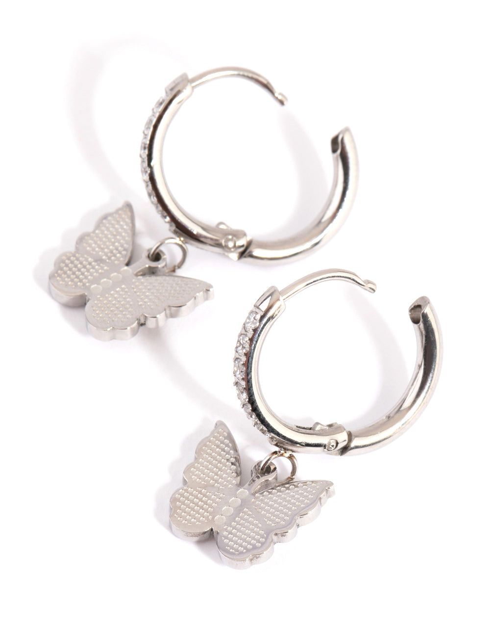 Surgical Steel Butterfly Charm Huggie Earrings sold by lovisa product image thumbnail 3