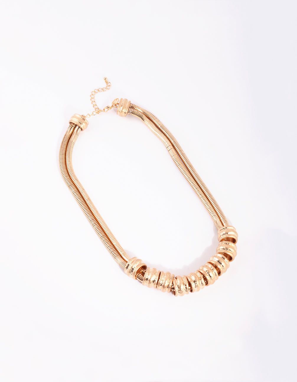 Gold Hammered Ring Statement Necklace sold by lovisa product image thumbnail 2