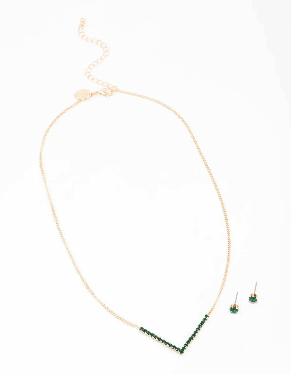 Gold Cubic Zirconia V-Shaped Jewellery Set sold by lovisa product image thumbnail 2