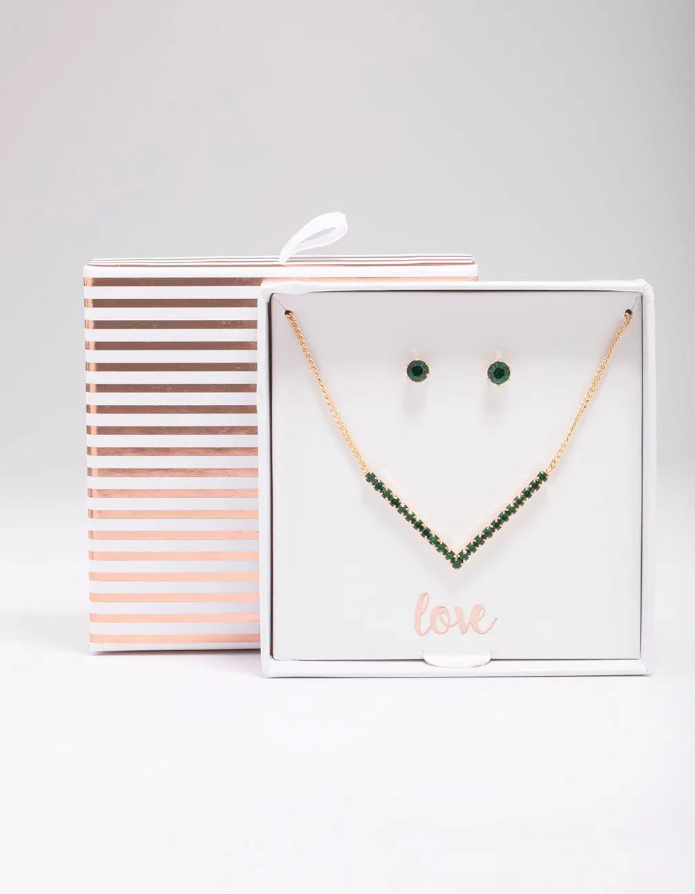 Gold Cubic Zirconia V-Shaped Jewellery Set sold by lovisa product image thumbnail 3