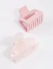 Pink Square Curved Hair Claw Pack sold by lovisa