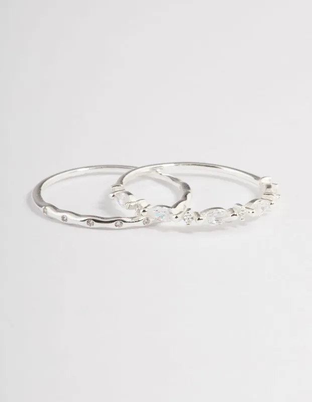 Sterling Silver Marquise Ring Pack sold by lovisa