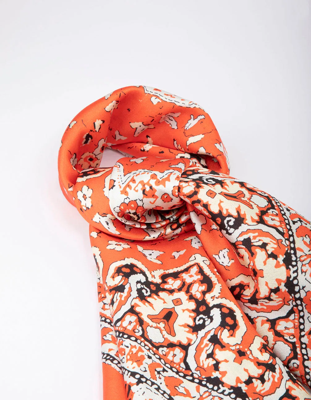 Orange Fabric Rustic Paisley Scarf sold by lovisa product image thumbnail 2