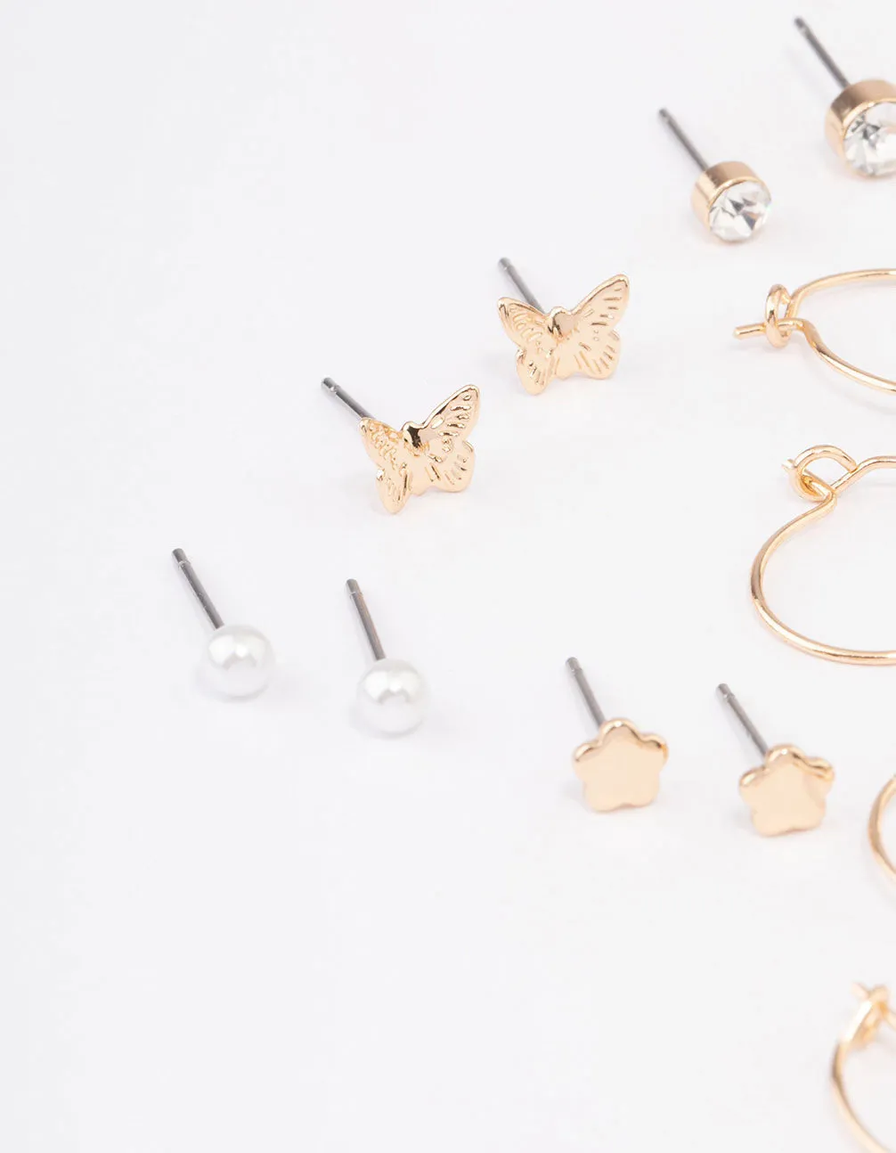 Gold Diamante Leaf Earring 12-Pack sold by lovisa product image thumbnail 2