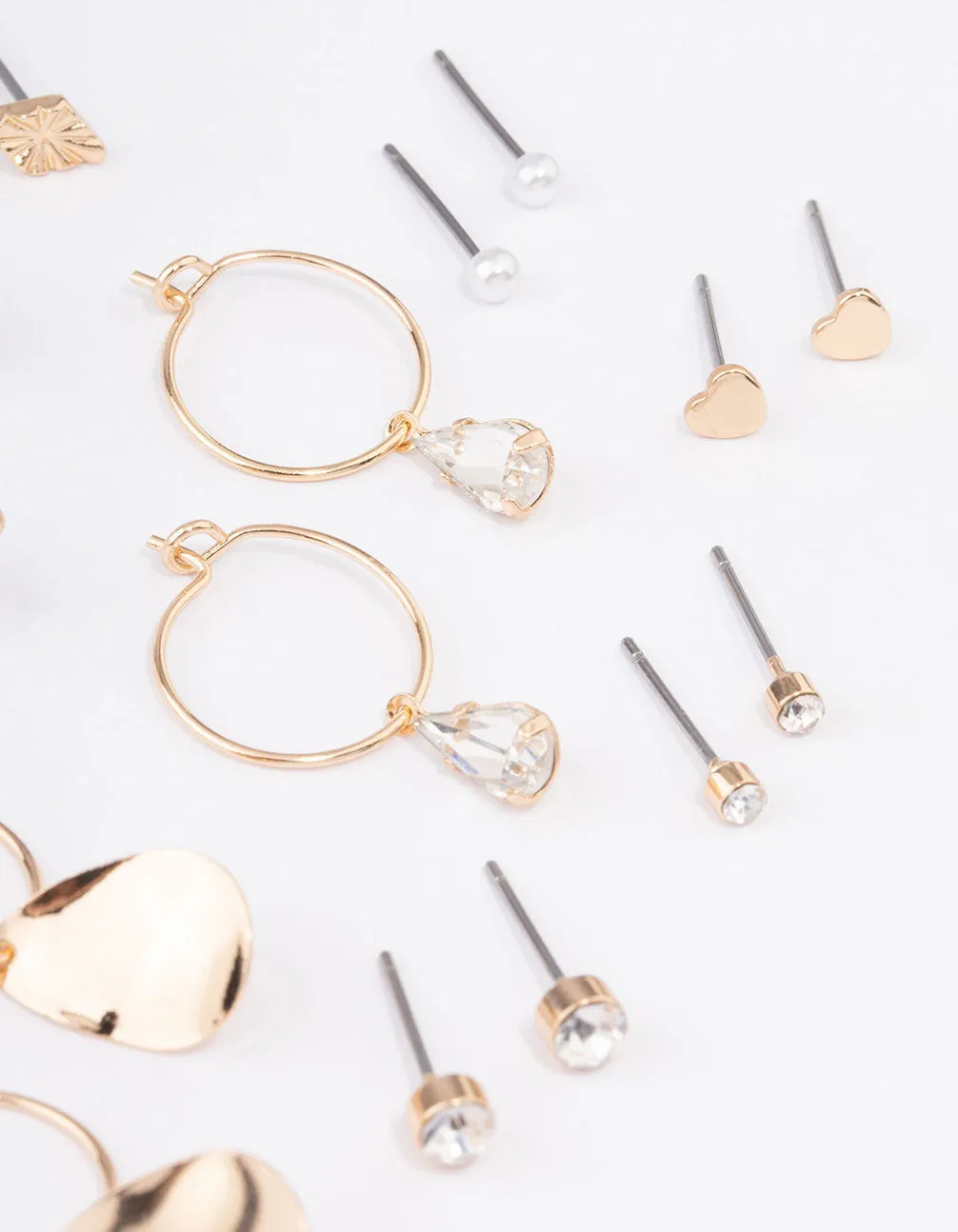 Gold Diamante Leaf Earring 12-Pack sold by lovisa product image thumbnail 3