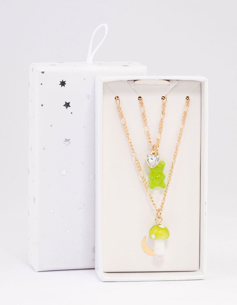 Gold Teddy & Mushroom Necklace Pack sold by lovisa product image thumbnail 3