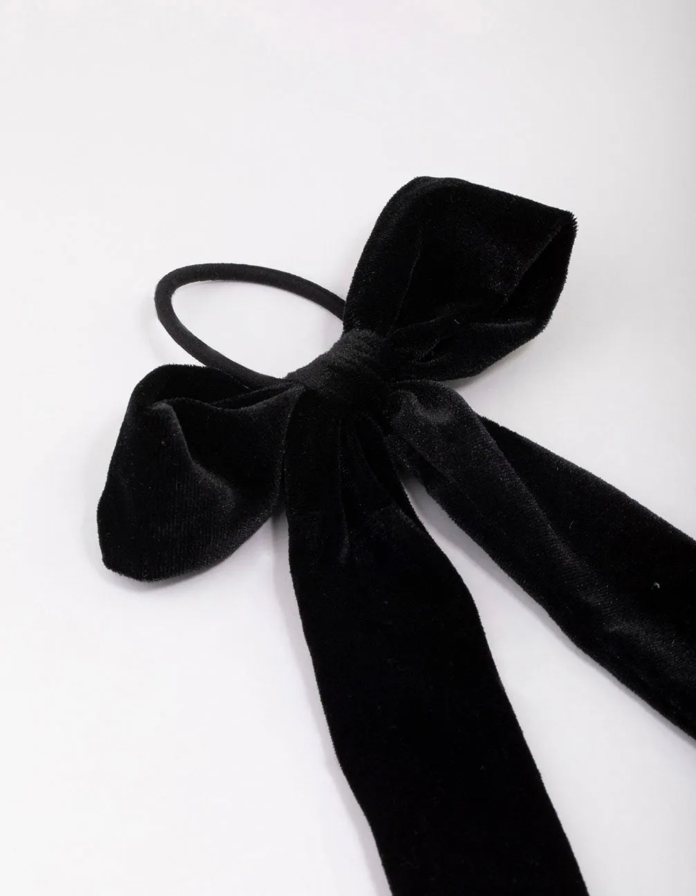 Large Black Velvet Bow Hair Tie sold by lovisa product image thumbnail 2