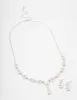 Silver Marquise Pear Necklace & Drop Earring Set sold by lovisa