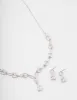 Silver Marquise Pear Necklace & Drop Earring Set sold by lovisa