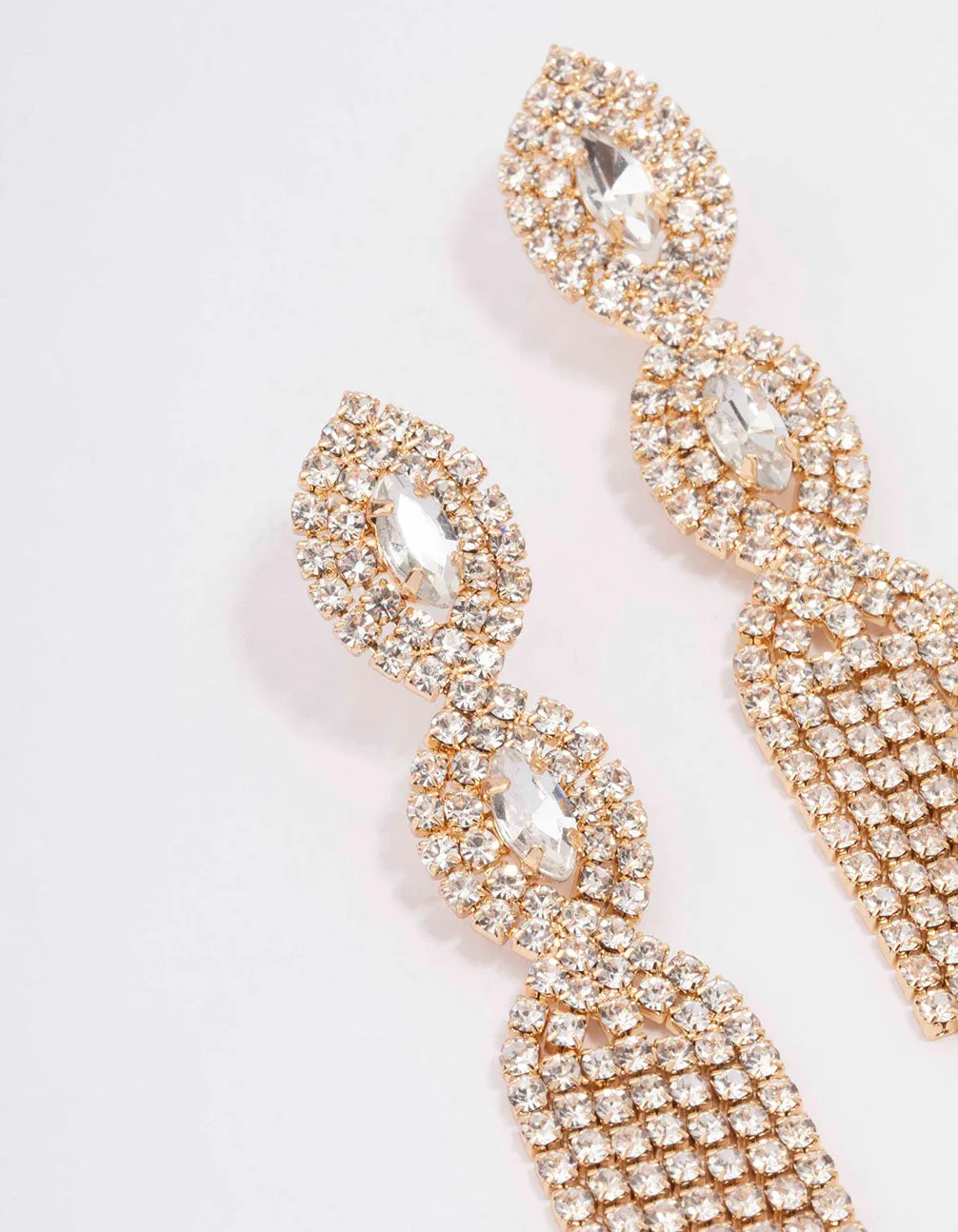 Gold Marquise Flair Drop Earrings sold by lovisa product image thumbnail 2