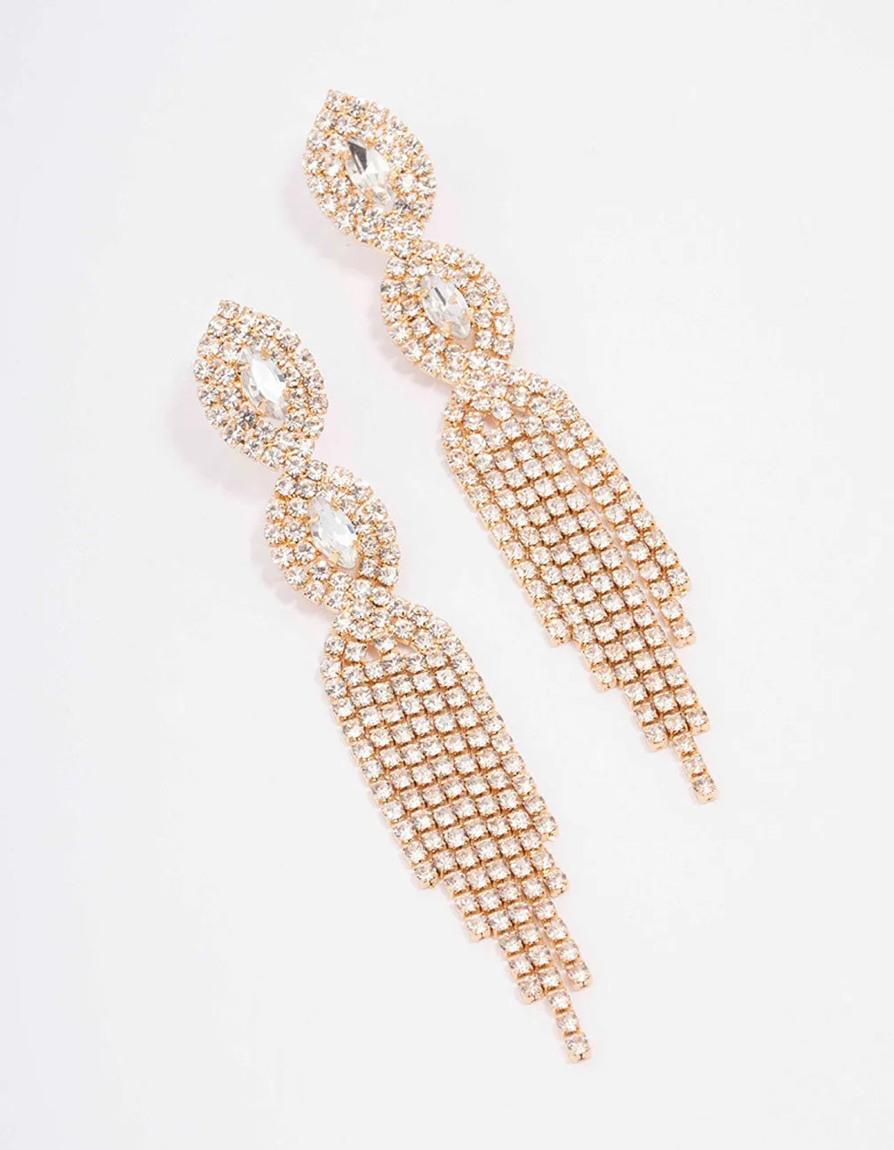 Gold Marquise Flair Drop Earrings sold by lovisa