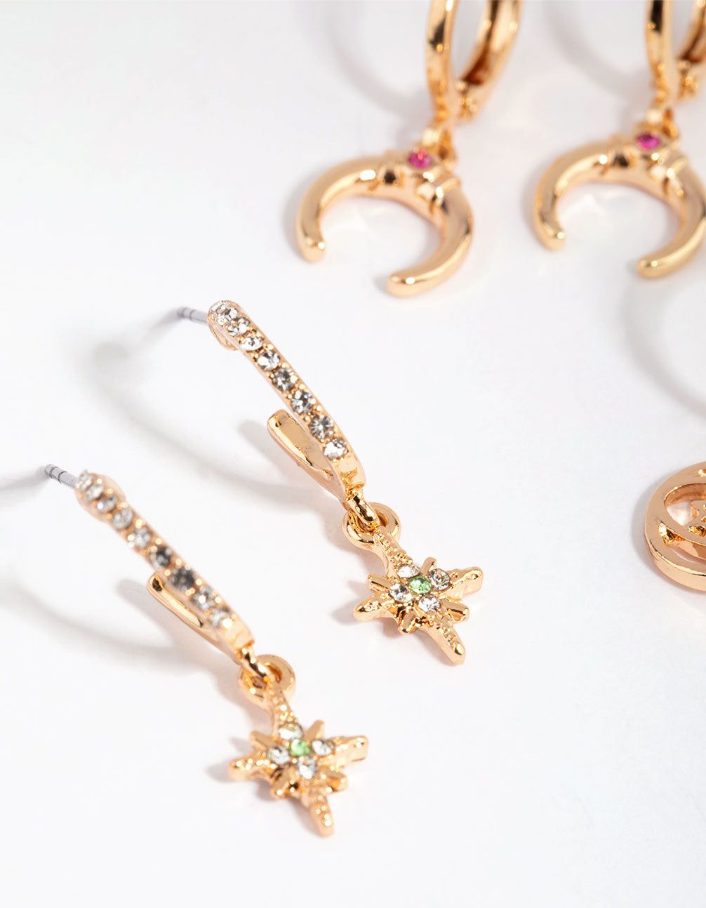 Gold Talisman Huggie Earring Pack sold by lovisa product image thumbnail 3