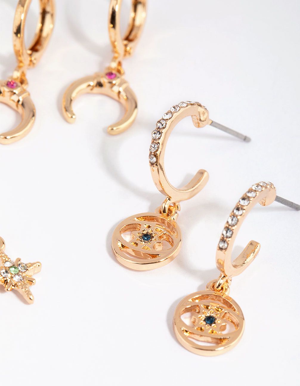 Gold Talisman Huggie Earring Pack sold by lovisa product image thumbnail 2