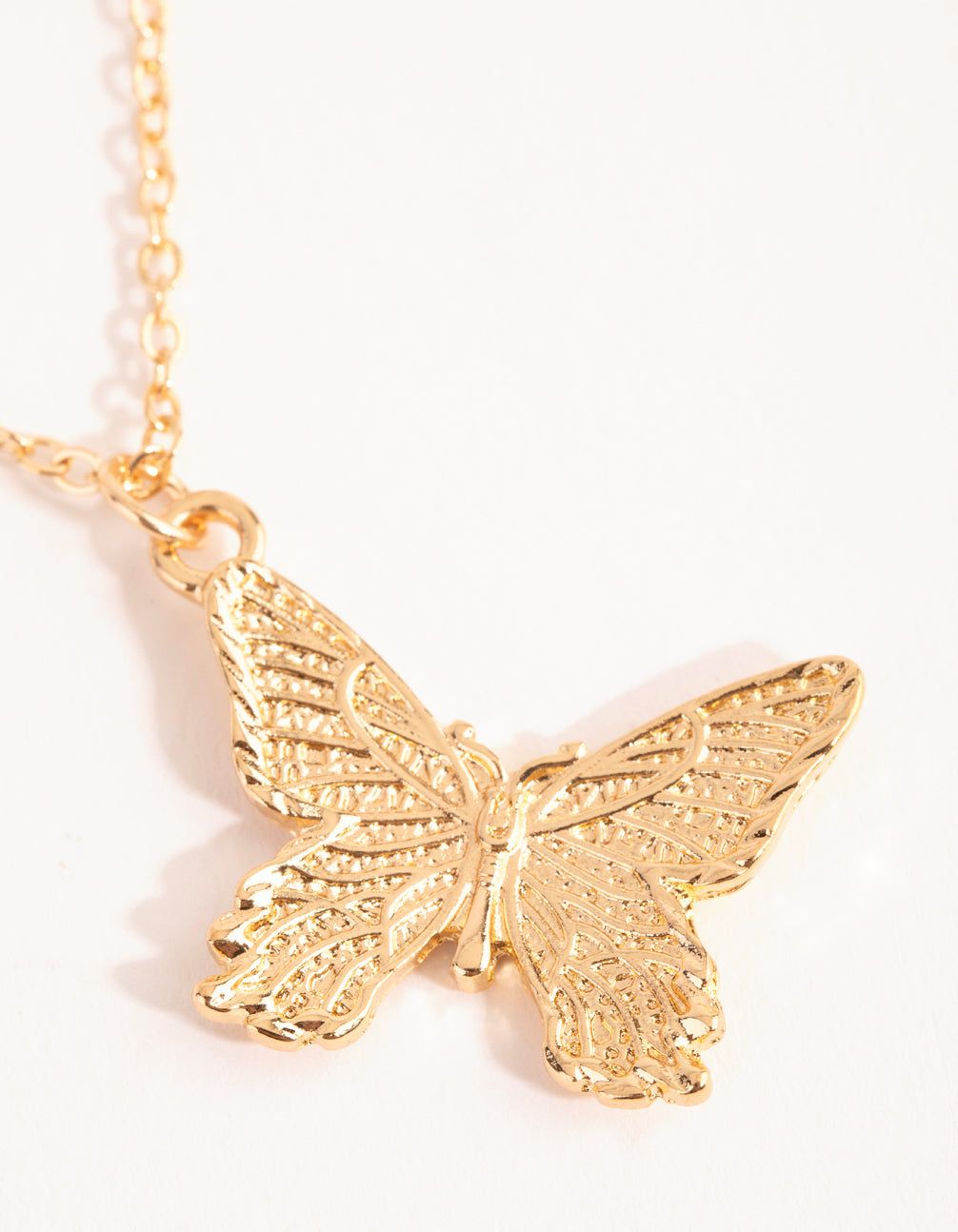 Gold Multi Butterfly Layered Necklace sold by lovisa product image thumbnail 4