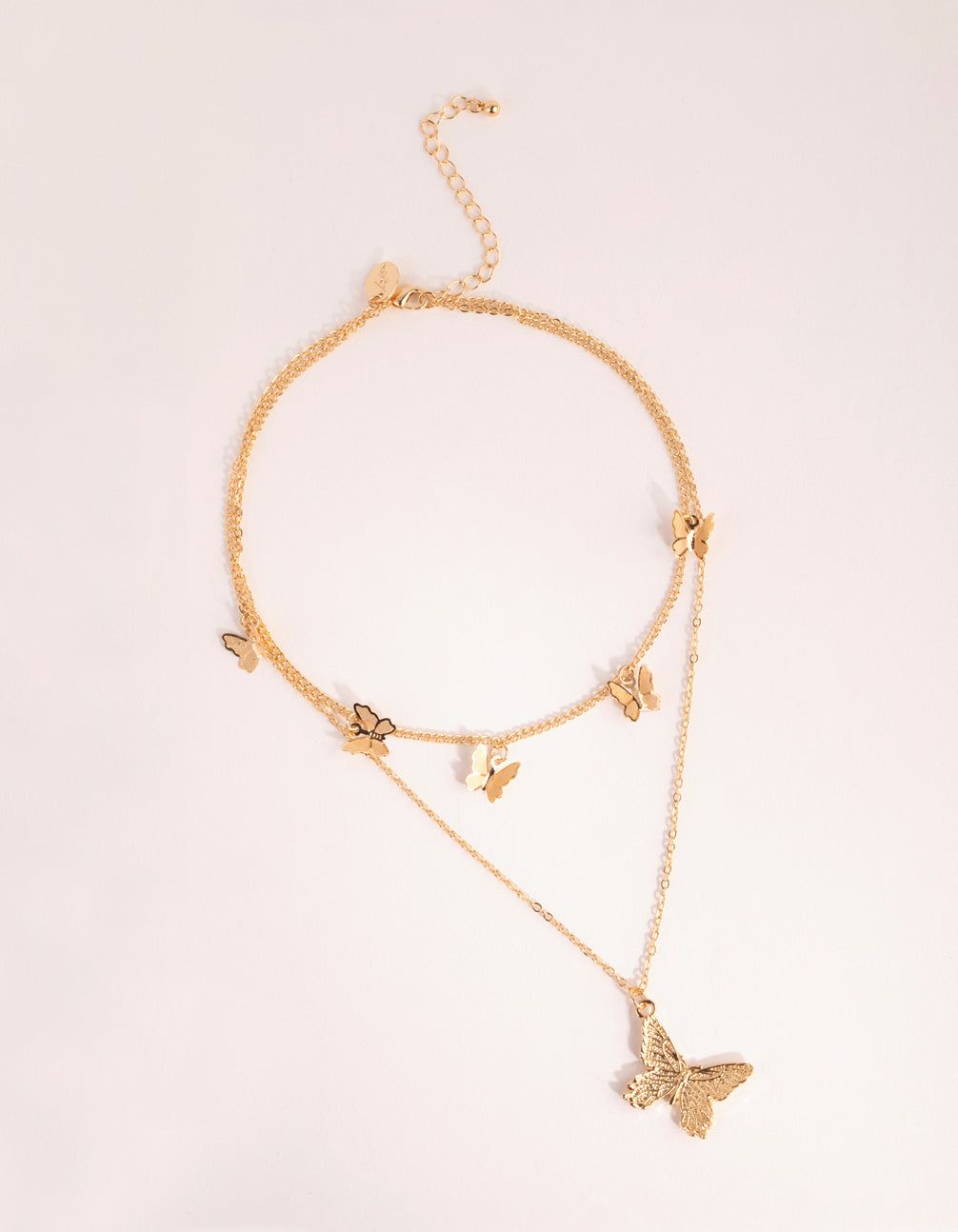 Gold Multi Butterfly Layered Necklace sold by lovisa product image thumbnail 3
