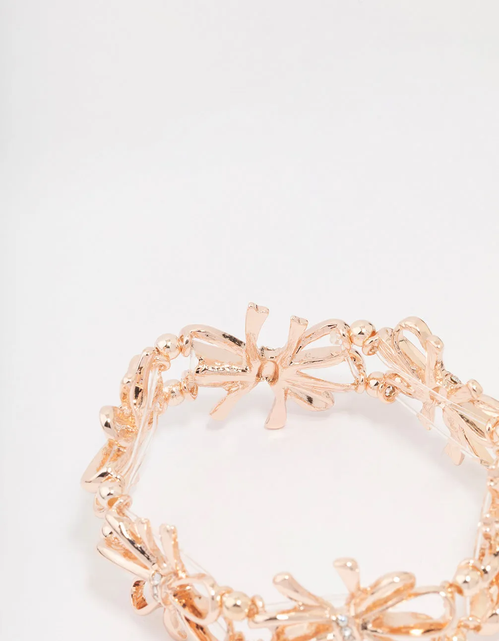 Rose Gold Flower Stretch Bracelet sold by lovisa product image thumbnail 3