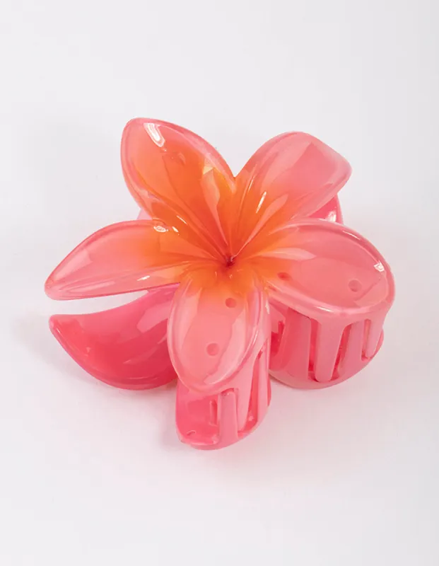 Pink Tropical Flower Claw Clip sold by lovisa