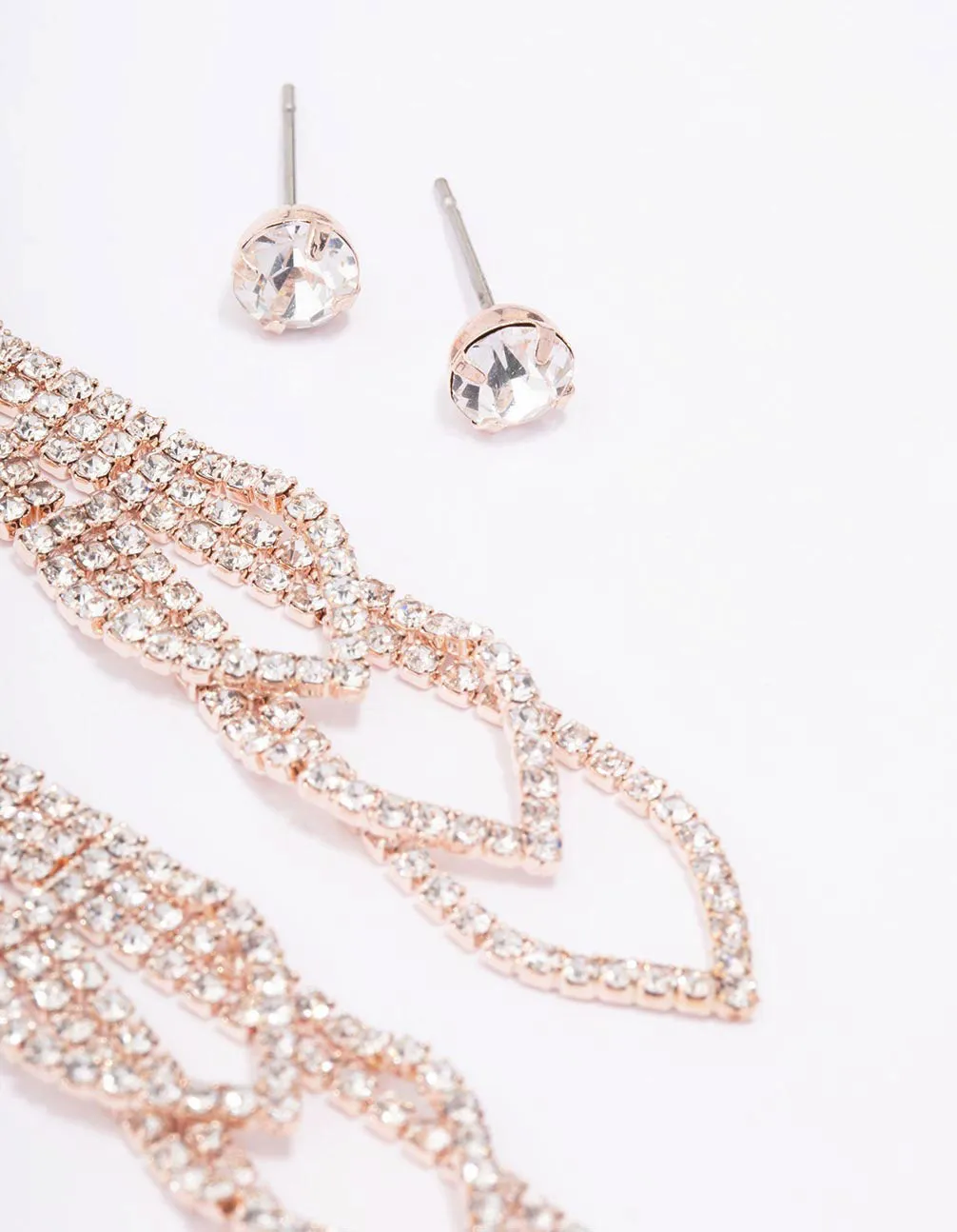 Rose Gold Twisted Multi Hoop Earring Pack sold by lovisa product image thumbnail 3