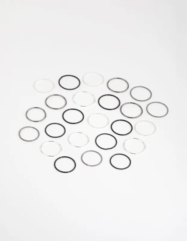 Mixed Metal Textured Ring 24-Pack sold by lovisa