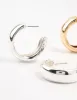 Mixed Metals Gold & Silver Chubby Hoop Earrings 2-Pack sold by lovisa