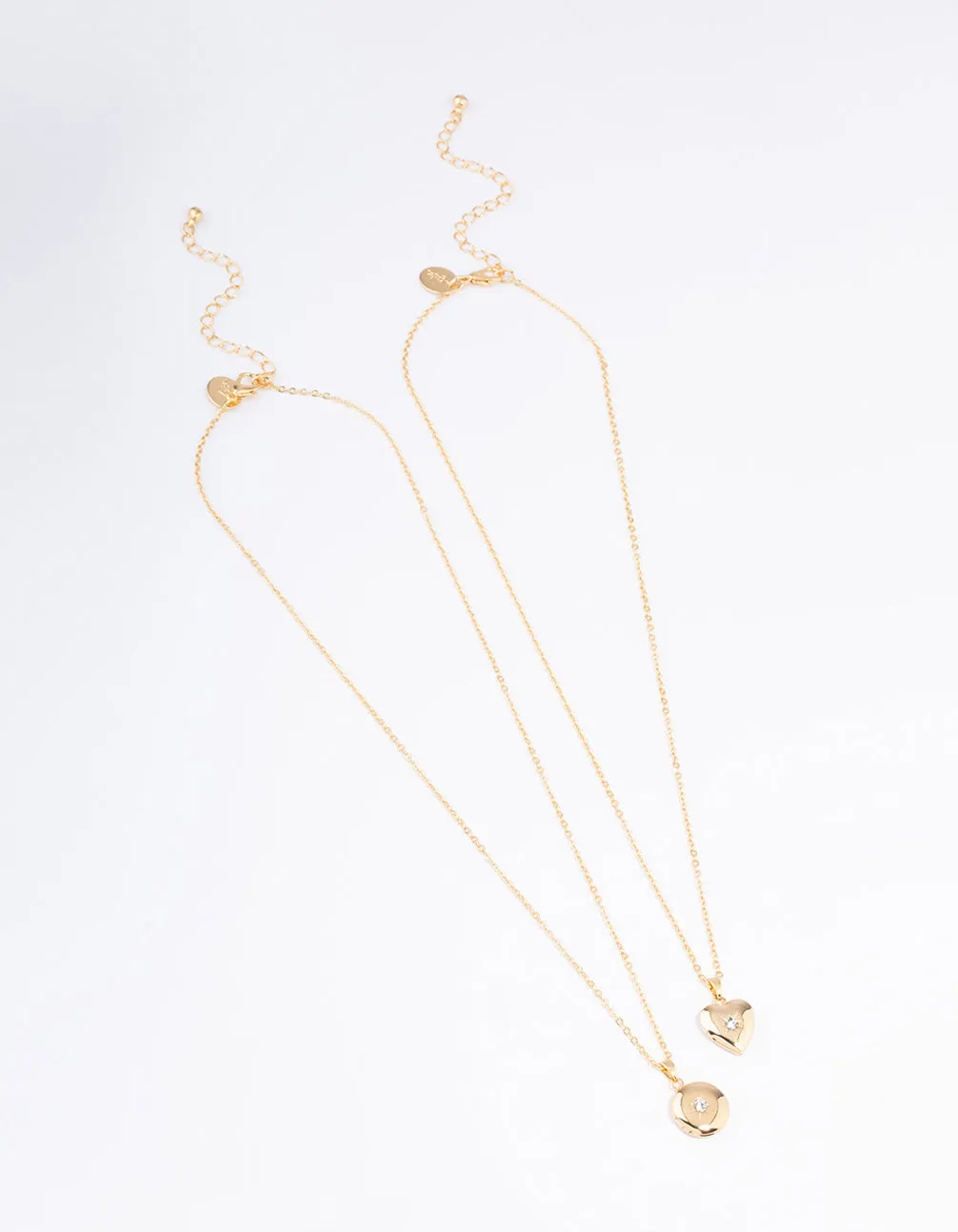 Gold Plated Circle & Heart Locket Necklace Pack sold by lovisa product image thumbnail 2
