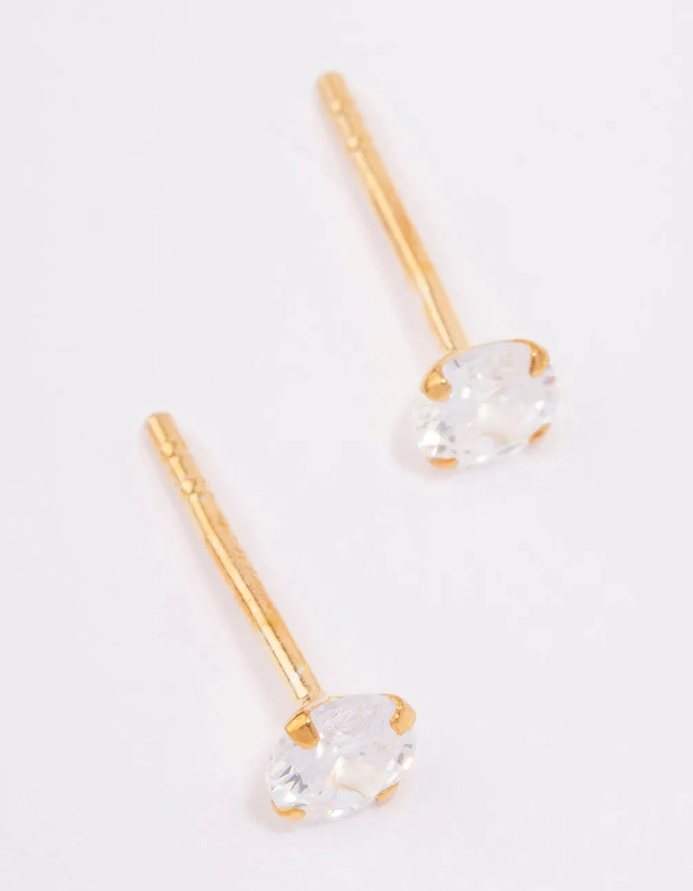 Gold Plated Sterling Silver Cubic Zirconia Srud Earrings sold by lovisa product image thumbnail 3