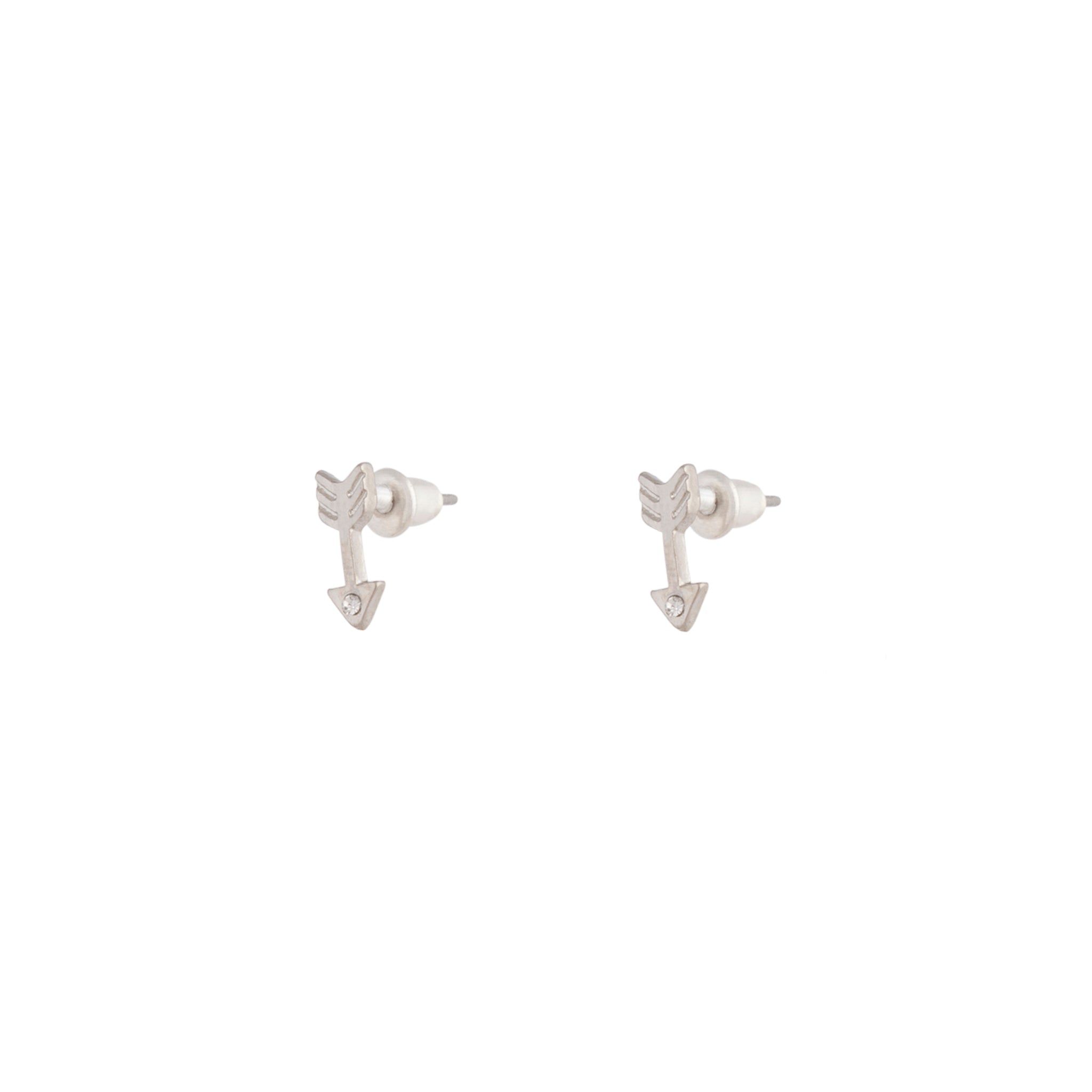 Rhodium Arrow Diamante Stud Earrings sold by lovisa product image thumbnail 5