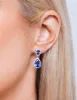 Sapphire Teardrop Earrings Necklace Set sold by lovisa