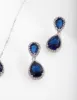 Sapphire Teardrop Earrings Necklace Set sold by lovisa