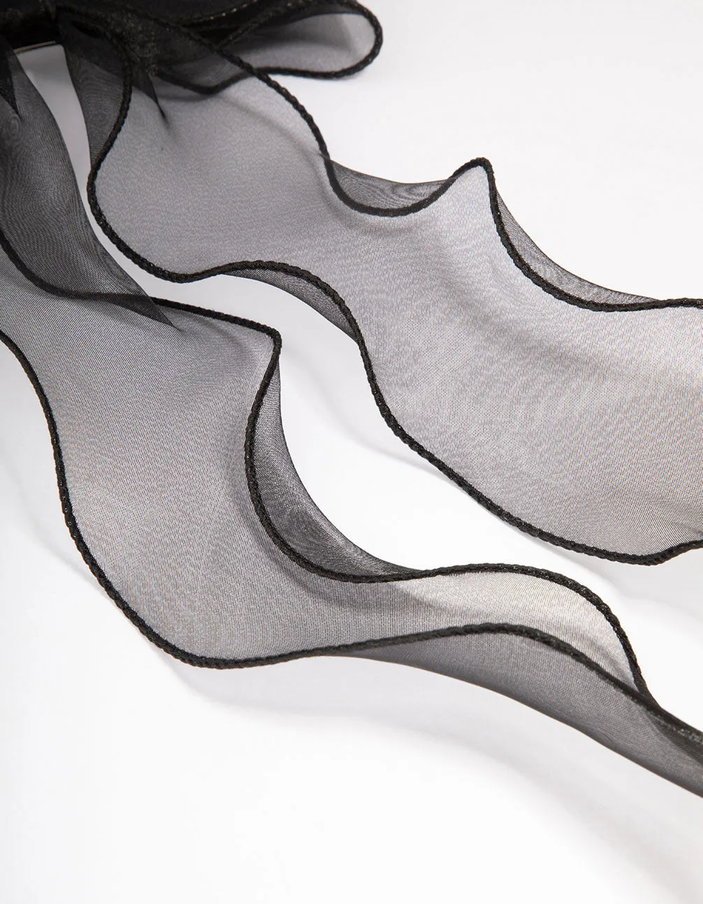 Black Fabric Organza Curl Hair Bow Clip sold by lovisa product image thumbnail 3