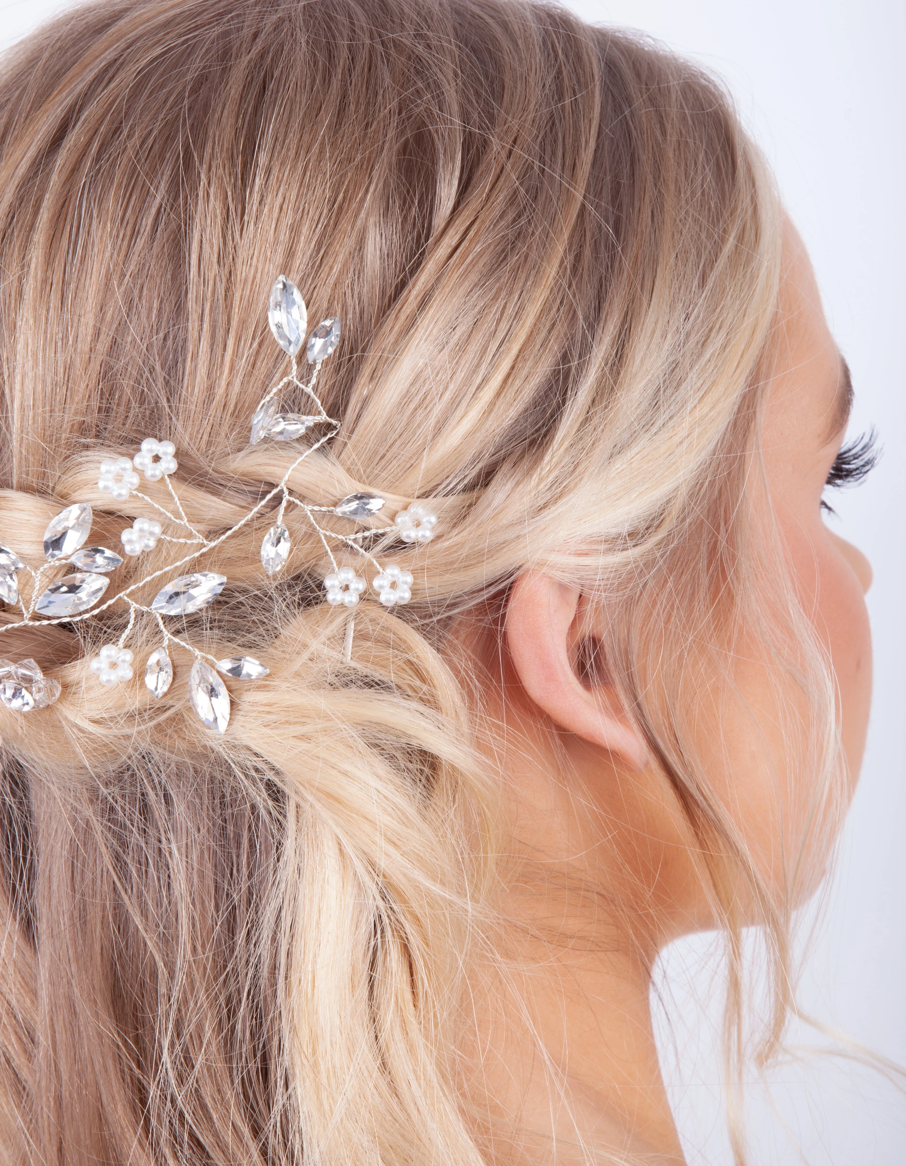 Silver Faceted Pearl Leaf Hair Vine sold by lovisa product image thumbnail 5
