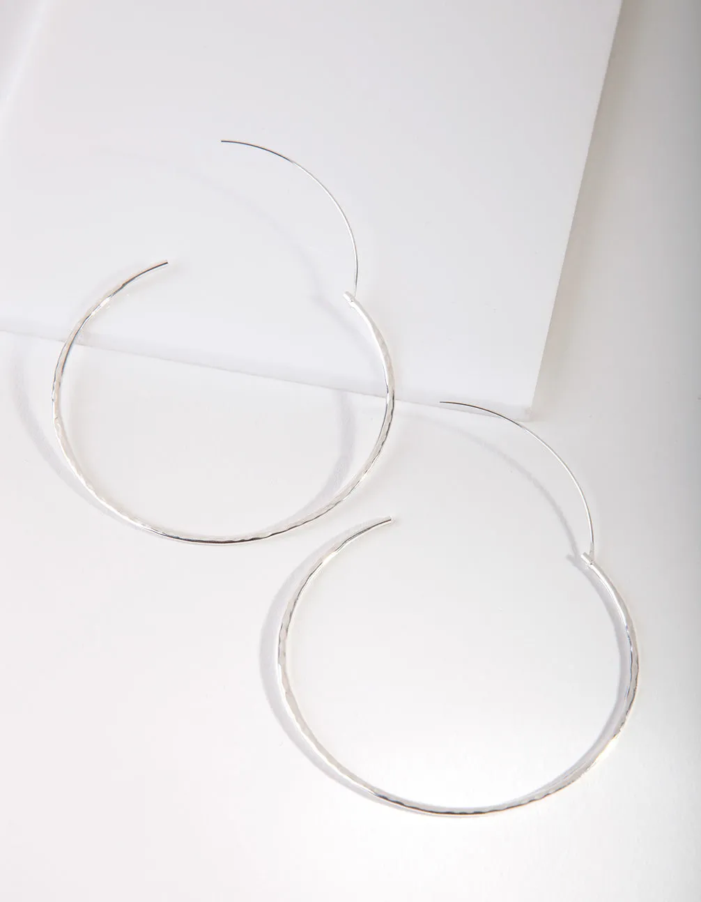 Sterling Silver Hammered Hoop Earrings sold by lovisa product image thumbnail 2