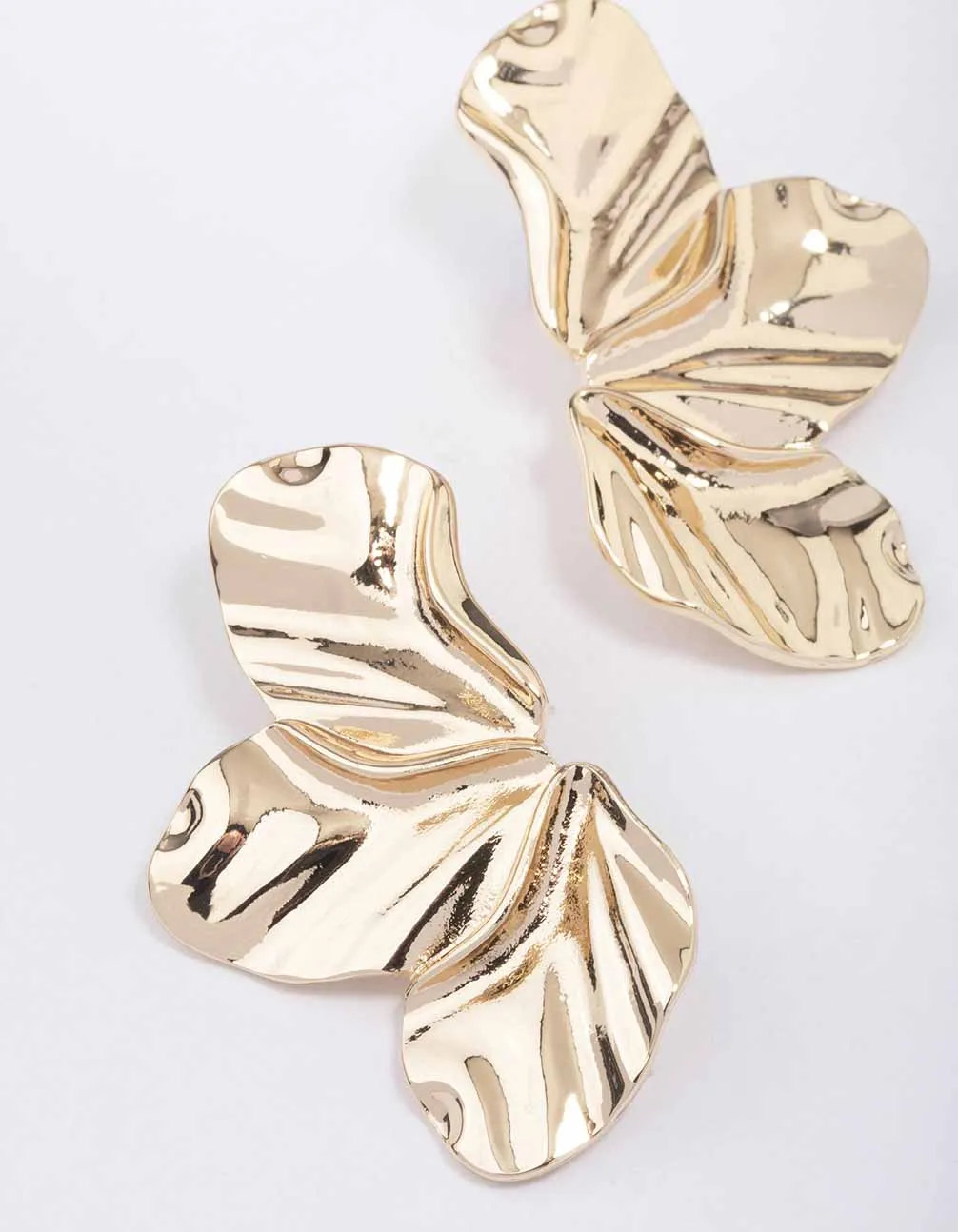 Gold Triple Petal Drop Earrings sold by lovisa product image thumbnail 2