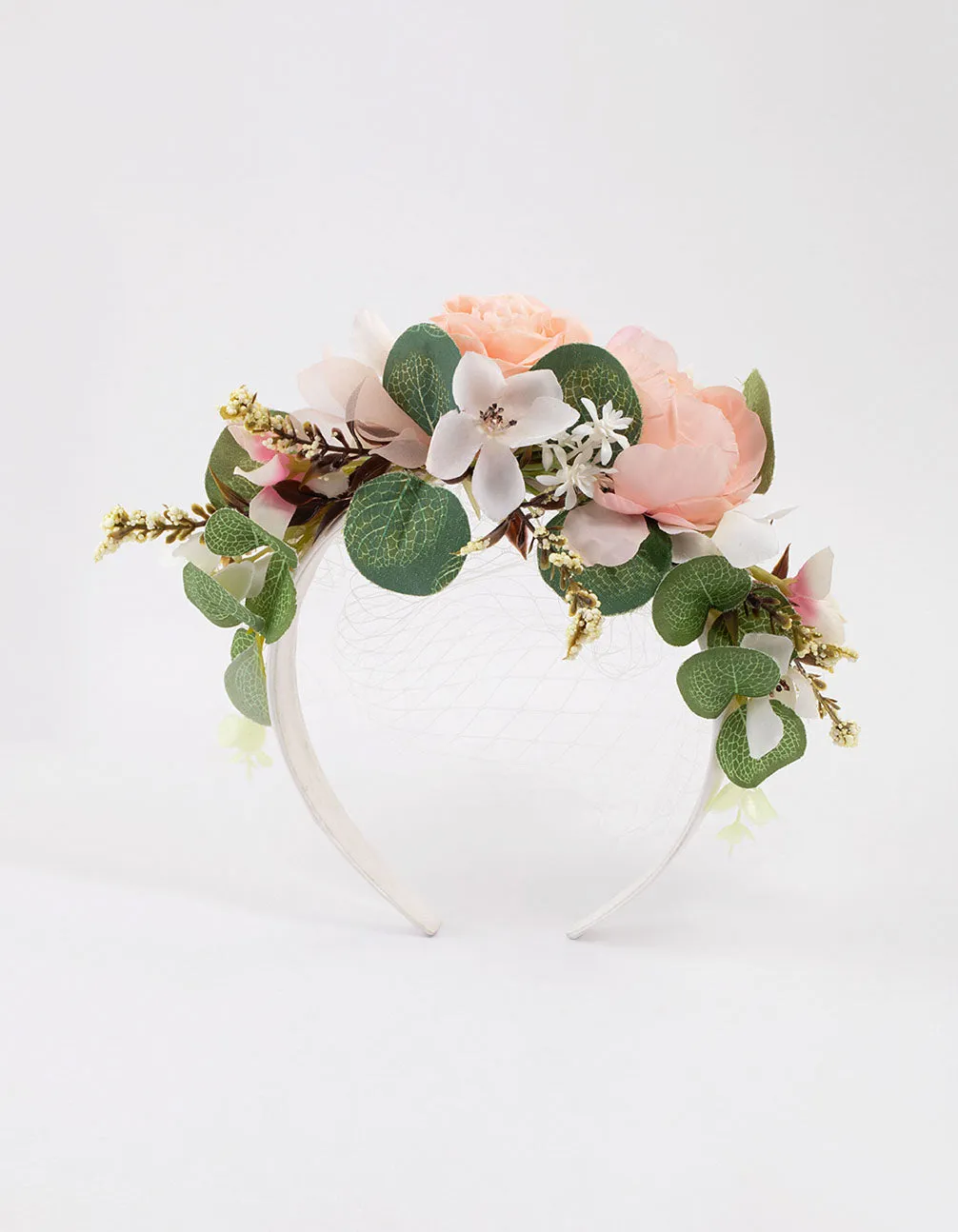 Fabric Flower & Veil Headband sold by lovisa