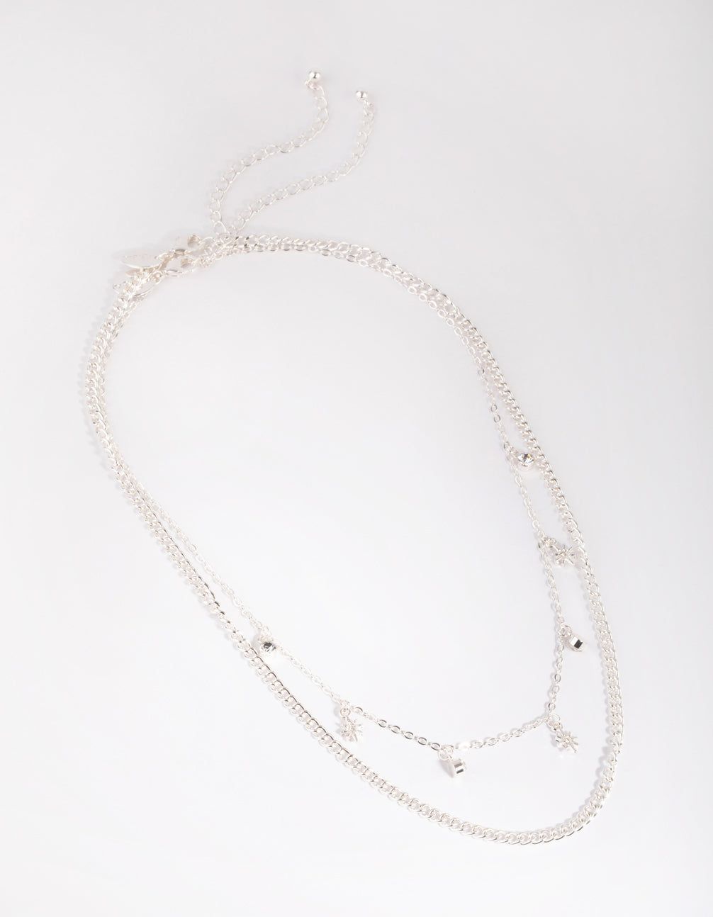 Silver Star & Diamante Layered Necklace sold by lovisa product image thumbnail 3