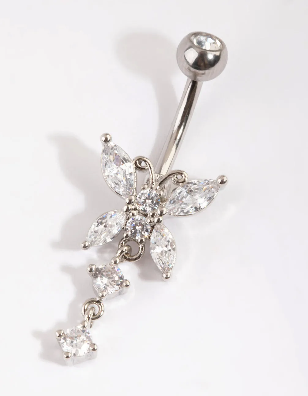 Surgical Steel Butterfly Belly Bar sold by lovisa