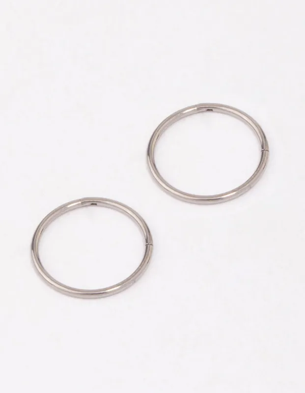 Titanium Fine Sleeper Earrings 10mm sold by lovisa