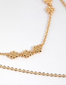 Gold Plated Mini Flower Layered Necklace sold by lovisa
