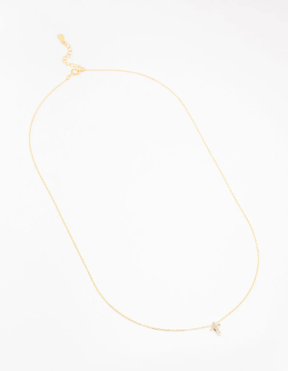 Gold Plated Sterling Silver Cubic Zirconia Cross Necklace sold by lovisa product image thumbnail 2