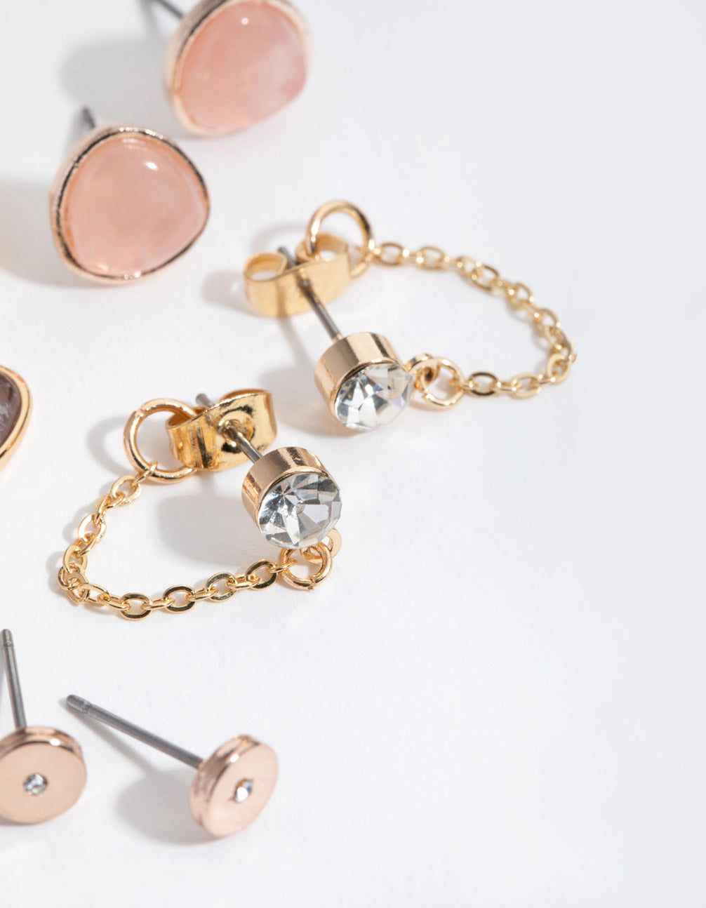 Gold Round Stone Earring Stack Pack sold by lovisa product image thumbnail 2