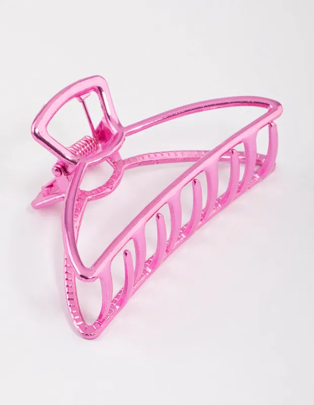 Coated Pink Outline Claw Clip sold by lovisa