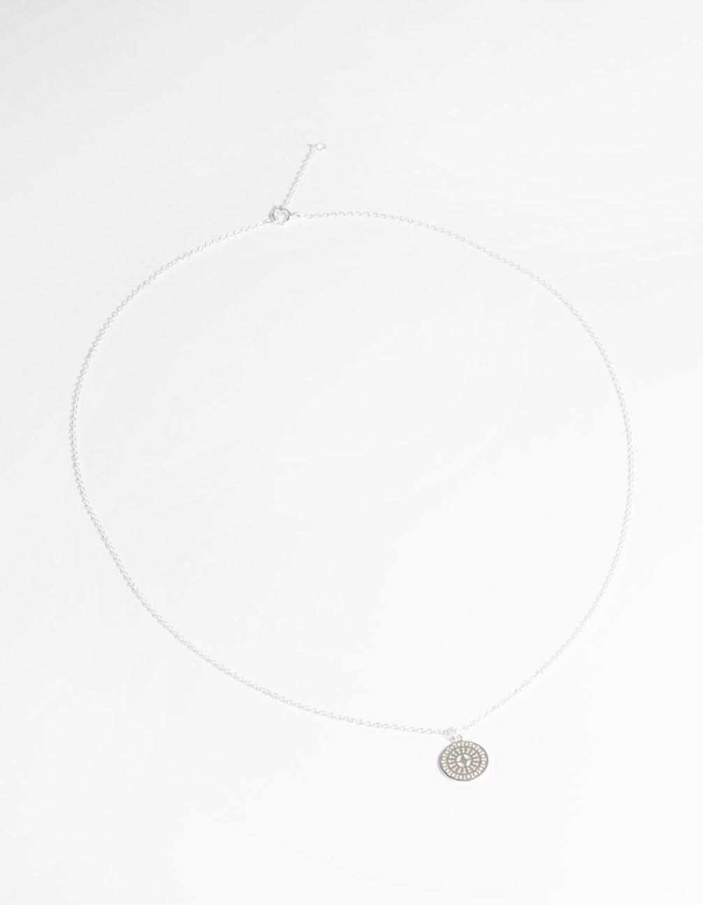 Sterling Silver Circular Stamp Necklace sold by lovisa product image thumbnail 2