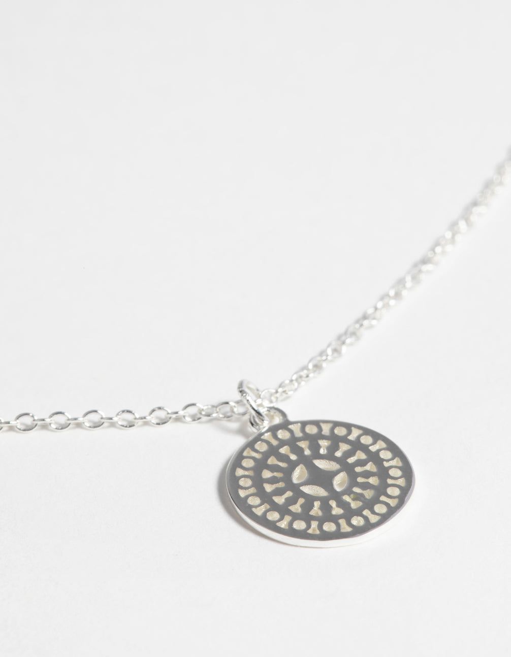 Sterling Silver Circular Stamp Necklace sold by lovisa product image thumbnail 3